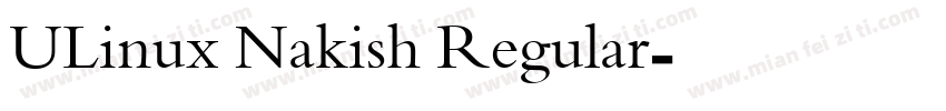 ULinux Nakish Regular字体转换